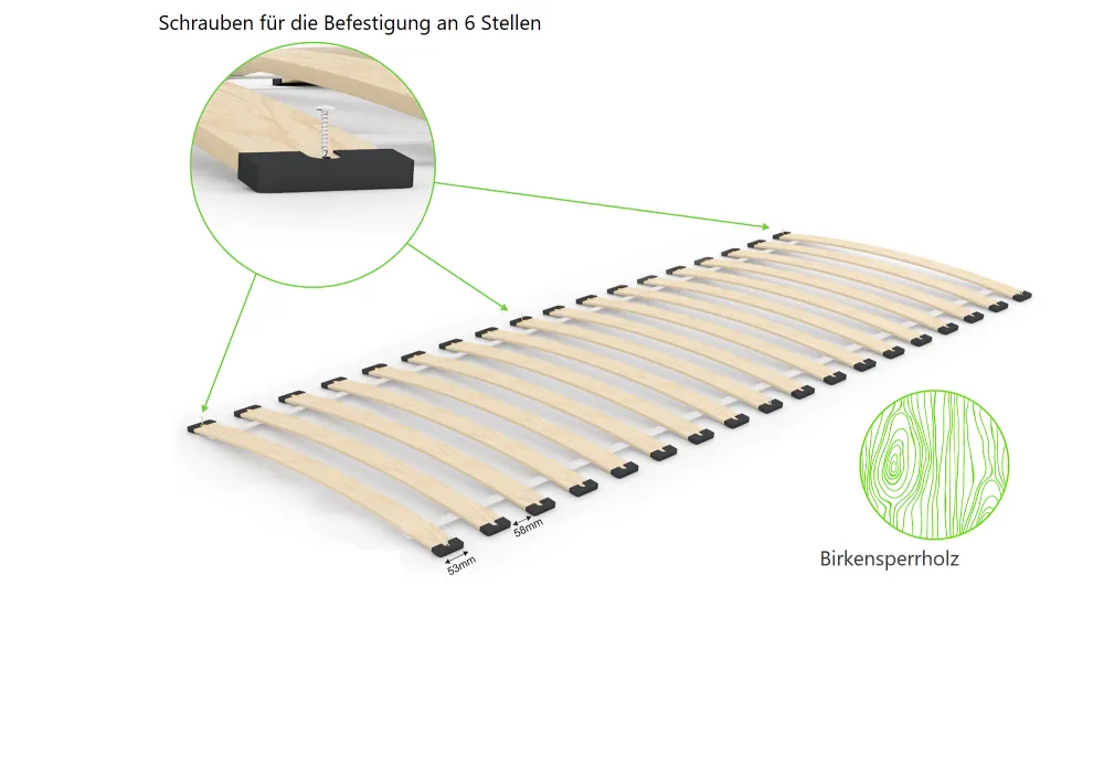 Premium Rolllattenrost , extra stabil, bis 150kg belastbar